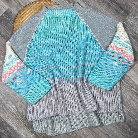 Free‎ people polar opposites oversized chunky knit sweater women’s size S - Picture 2 of 8